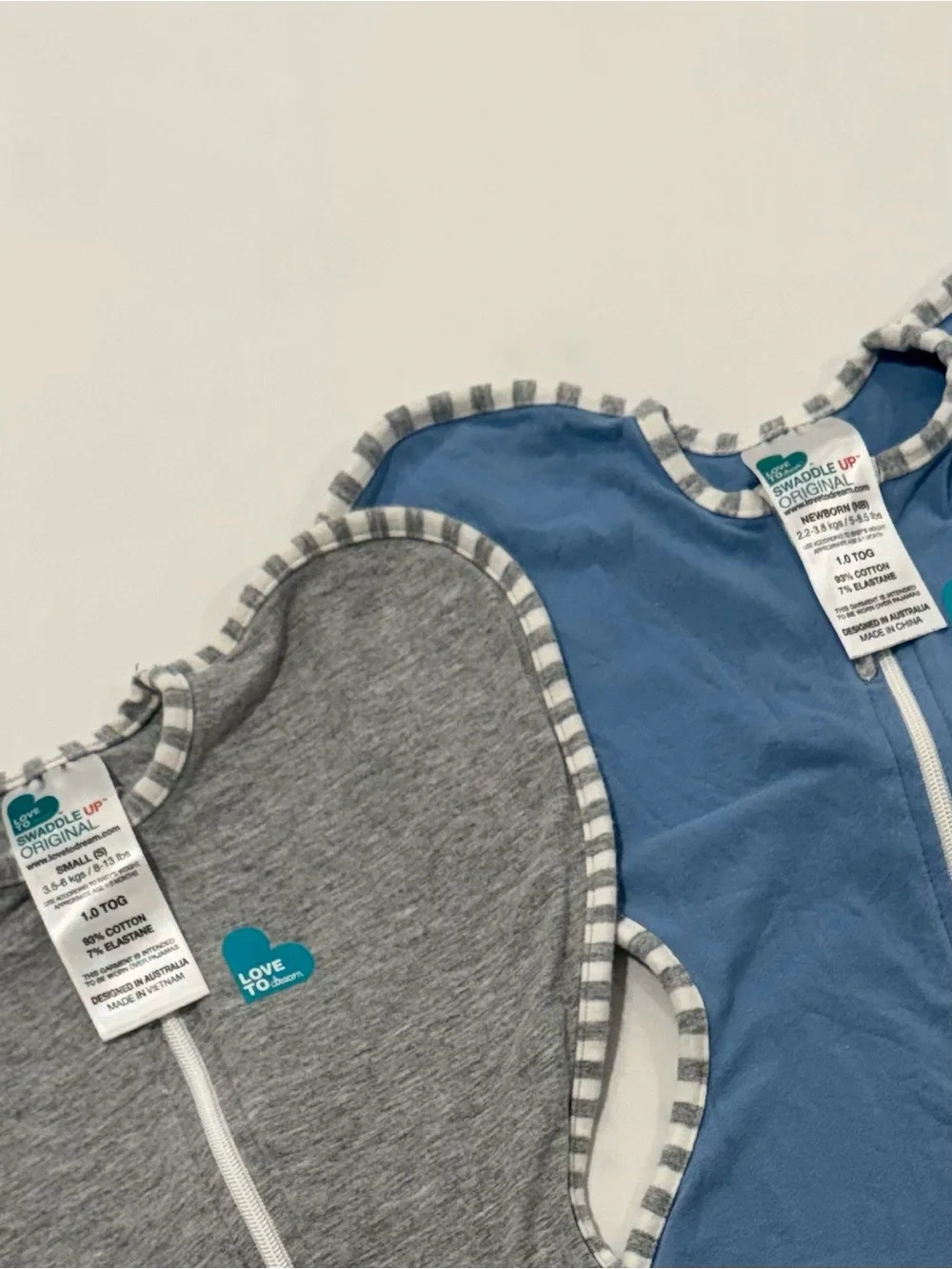 Love to Dream Sleep Sack Set in Gray and Blue - NB & Small